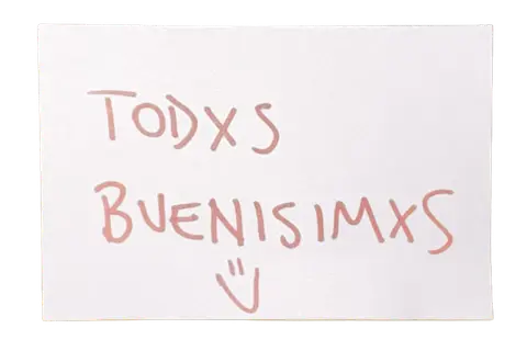 Mensajito escrito a mano por unx conventillerx
