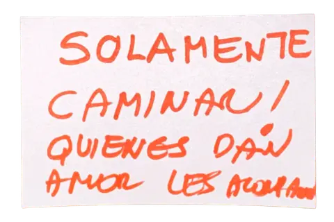 Mensajito escrito a mano por unx conventillerx